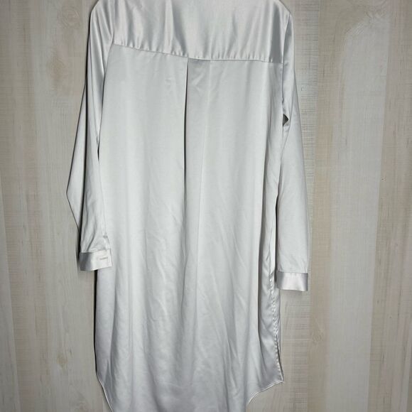 Eileen Fisher silver gray long tunic top, size XS - Picture 9 of 15